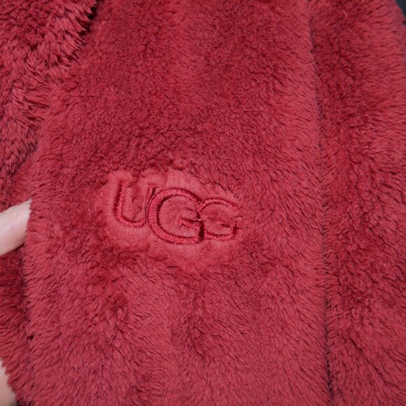 Ugg Men's Hooded Robe Pockets Red Men's Size M/L Luxurious Plush NWT - Picture 10 of 10